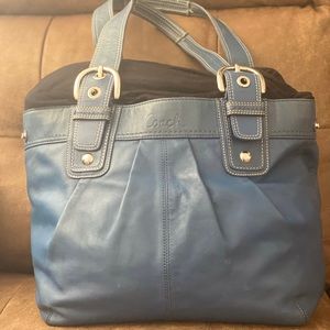 Blue Leather Coach Purse